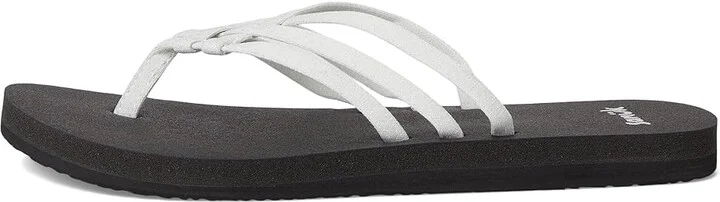 Sanuk Yoga Sandy II Sparkle Women's Sandals Silver : 5 B - Medium, Rubber - Image 6