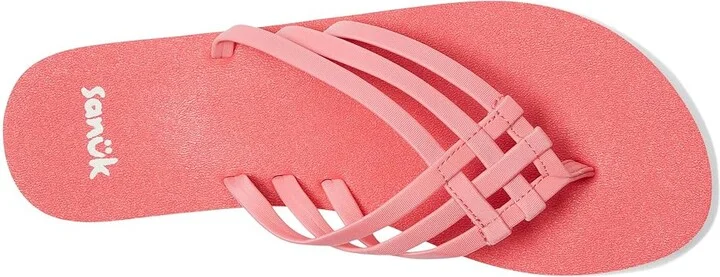 Sanuk Yoga Sandy II Women's Sandals Sugar Coral : 7 B - Medium, Synthetic - Image 2