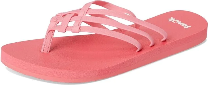 Sanuk Yoga Sandy II Women's Sandals Sugar Coral : 7 B - Medium, Synthetic - Image 5