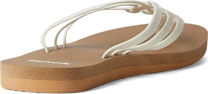 Sanuk Yoga Sandy II Women's Sandals Tan/White : 11 B - Medium, Synthetic - Image 4
