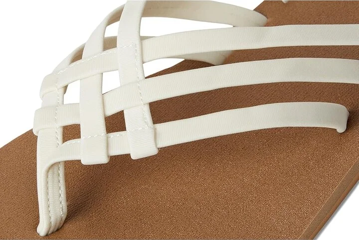 Sanuk Yoga Sandy II Women's Sandals Tan/White : 11 B - Medium, Synthetic - Image 7