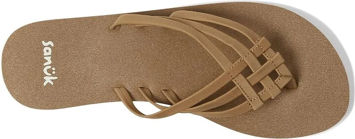 Sanuk Yoga Sandy II Women's Sandals Tobacco Brown : 11 B - Medium, Synthetic - Image 2
