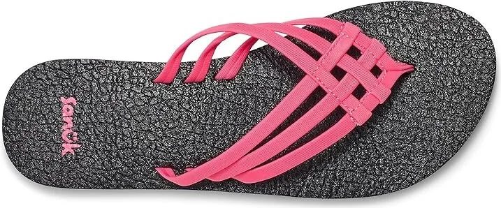 Sanuk Yoga Sandy Women's Shoes Hot Pink : 11 B - Medium, Textile - Image 2