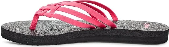 Sanuk Yoga Sandy Women's Shoes Hot Pink : 11 B - Medium, Textile - Image 4