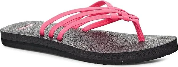 Sanuk Yoga Sandy Women's Shoes Hot Pink : 11 B - Medium, Textile