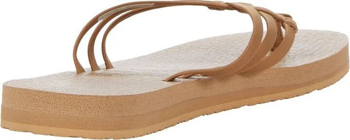 Sanuk Yoga Sandy Women's Shoes Tobacco Brown : 6 B - Medium, Textile - Image 4