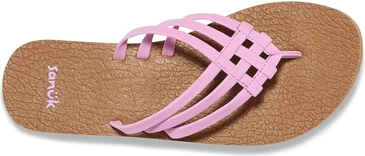 Sanuk Yoga Sandy Women's Shoes Violet Tulle : 10 B - Medium, Textile - Image 2