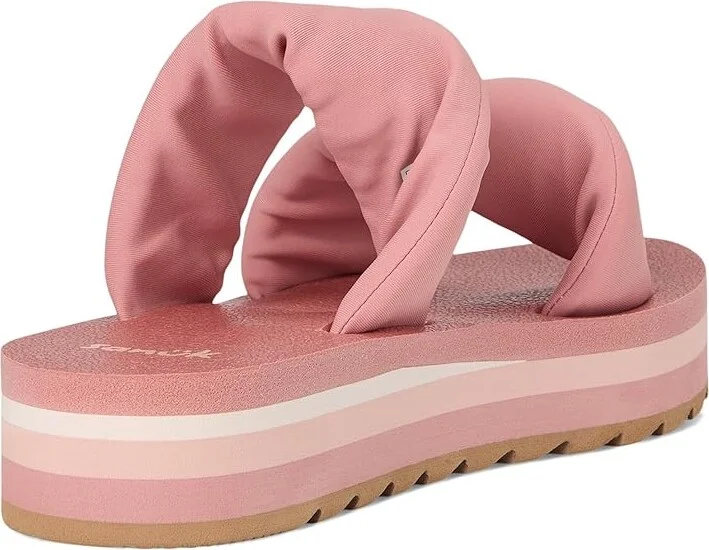 Sanuk Yoga Twist-n-slide Women's Wedge Shoes Rose Dawn : 10 B - Medium, Synthetic - Image 4