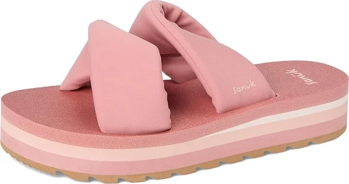 Sanuk Yoga Twist-n-slide Women's Wedge Shoes Rose Dawn : 10 B - Medium, Synthetic - Image 5