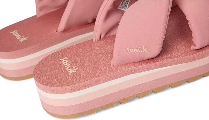 Sanuk Yoga Twist-n-slide Women's Wedge Shoes Rose Dawn : 10 B - Medium, Synthetic - Image 7