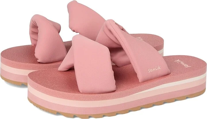 Sanuk Yoga Twist-n-slide Women's Wedge Shoes Rose Dawn : 10 B - Medium, Synthetic
