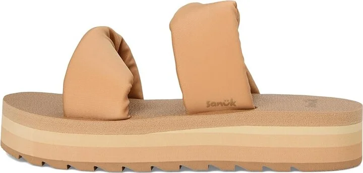 Sanuk Yoga Twist-n-slide Women's Wedge Shoes Tan : 10 B - Medium, Synthetic - Image 6