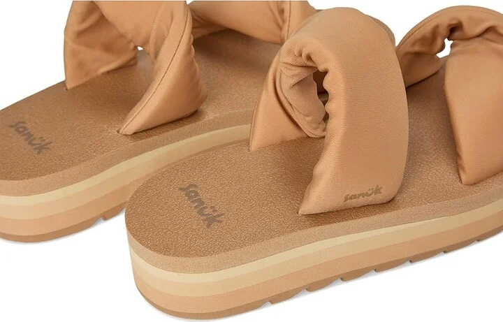 Sanuk Yoga Twist-n-slide Women's Wedge Shoes Tan : 10 B - Medium, Synthetic - Image 7