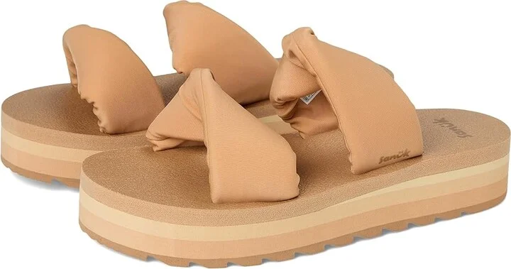 Sanuk Yoga Twist-n-slide Women's Wedge Shoes Tan : 10 B - Medium, Synthetic