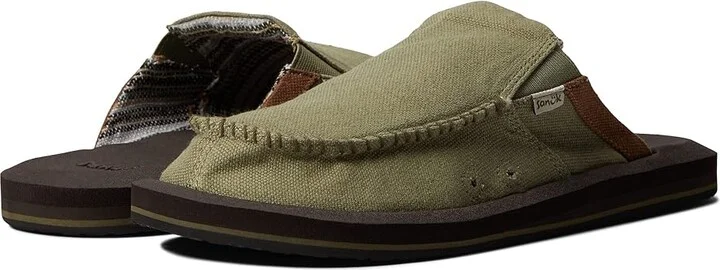 Sanuk You Got My Back Soft Top Hemp Men's Shoes Army : 7 D - Medium, Textile