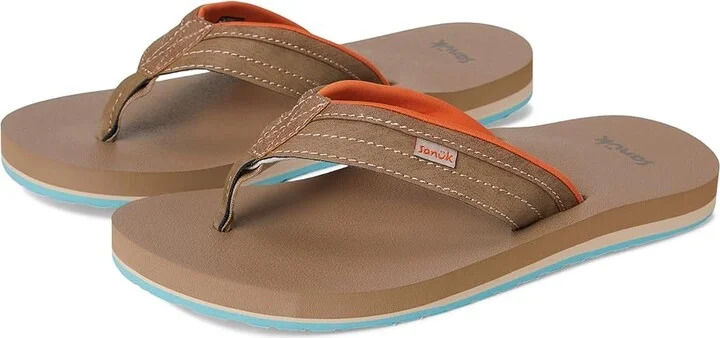 Sanuk Ziggy Men's Sandals Tan : 13 D - Medium, Leather/Rubber