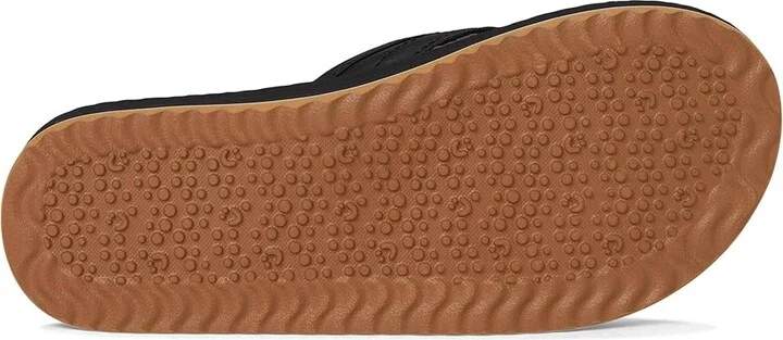 Sanuk Ziggy Plush Men's Sandals Black : 12 D - Medium, Leather/Rubber - Image 3