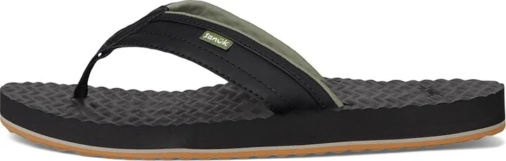 Sanuk Ziggy Plush Men's Sandals Black : 12 D - Medium, Leather/Rubber - Image 6