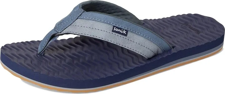 Sanuk Ziggy Plush Men's Sandals Blue : 7 D - Medium, Leather/Rubber - Image 5