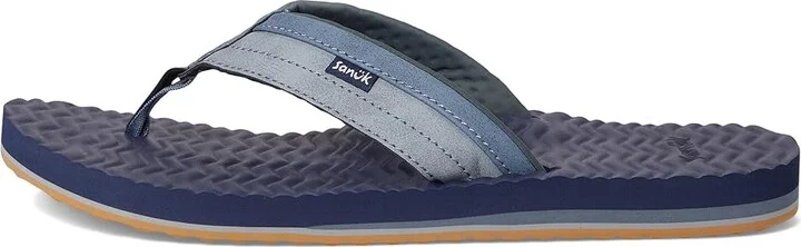 Sanuk Ziggy Plush Men's Sandals Blue : 7 D - Medium, Leather/Rubber - Image 6
