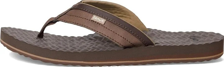 Sanuk Ziggy Plush Men's Sandals Brown : 9 D - Medium, Leather/Rubber - Image 6