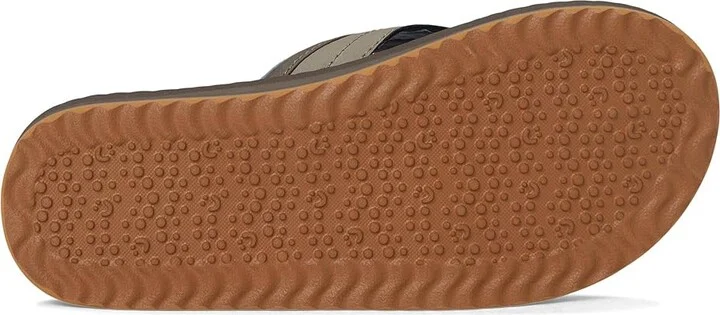 Sanuk Ziggy Plush Men's Sandals Taupe : 10 D - Medium, Leather/Rubber - Image 3