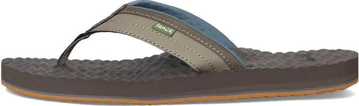 Sanuk Ziggy Plush Men's Sandals Taupe : 10 D - Medium, Leather/Rubber - Image 6