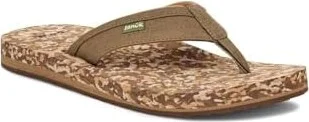 Sanuk Ziggy Soft Top Men's Shoes Khaki : 8 D - Medium, Synthetic