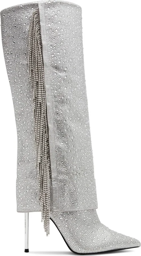 Sanya Rhinestone Fringe Knee High Boot - Image 2