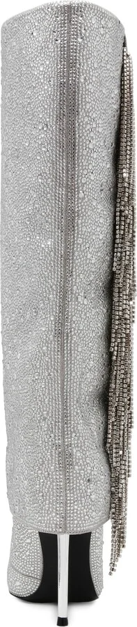 Sanya Rhinestone Fringe Knee High Boot - Image 6