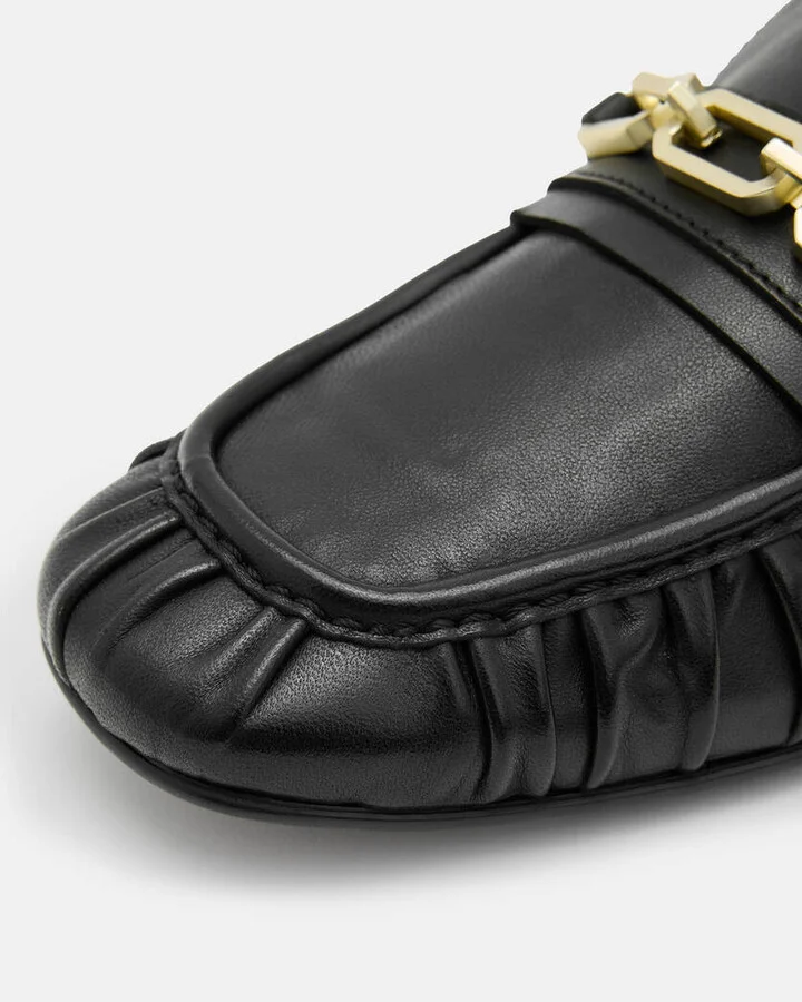 Sapphire Leather Chain Loafer Shoes - Image 6