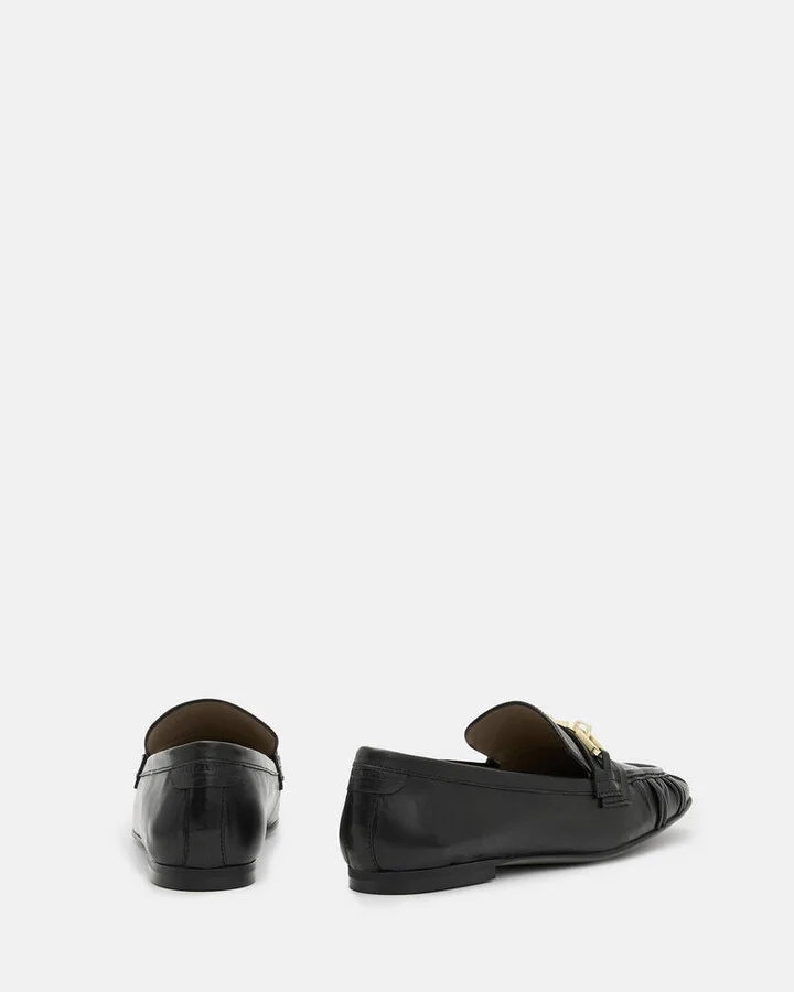 Sapphire Leather Chain Loafer Shoes - Image 7