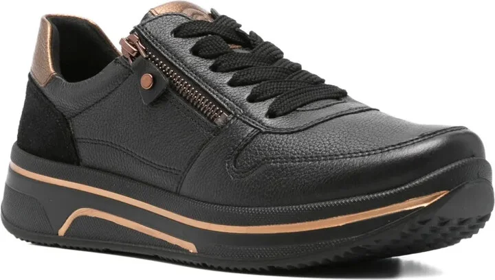 Sapporo leather zip-detail sneakers - Image 2