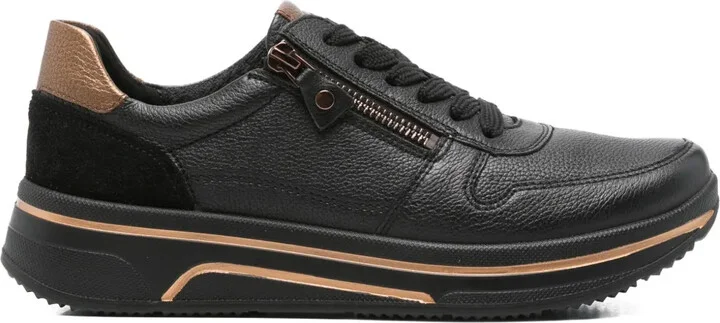 Sapporo leather zip-detail sneakers