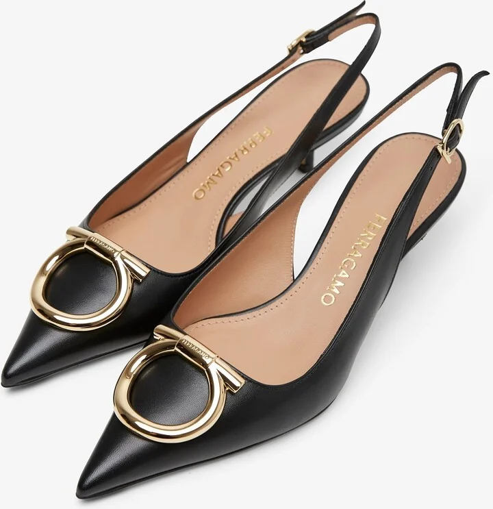 Sara 40 black sling pumps - Image 4