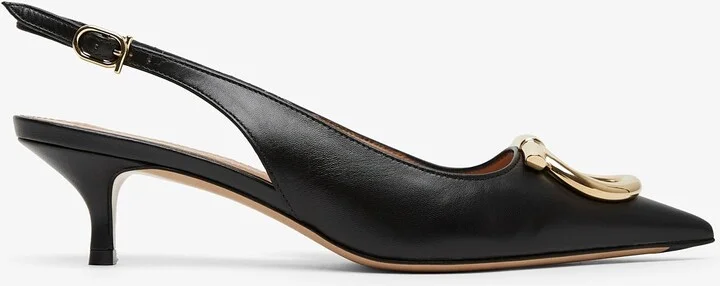 Sara 40 black sling pumps