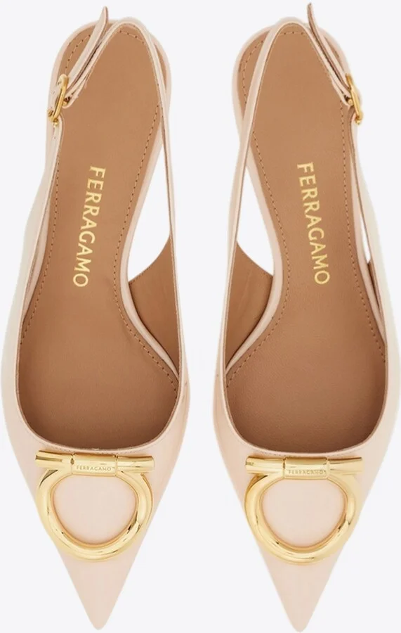 Sara 40 Maxi Gancini Slingback Pumps - Image 3