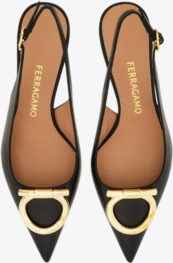 Sara 40 Maxi Gancini Slingback Pumps - Image 3