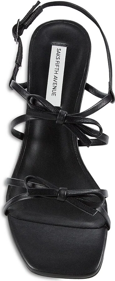 Sara 50MM Bow Leather Sandals - Image 5