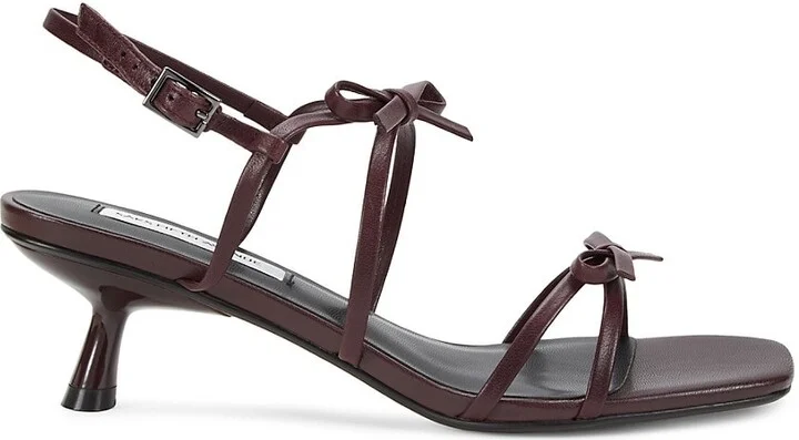 Sara 50MM Bow Leather Sandals