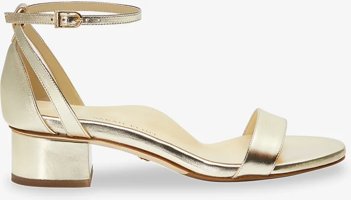 Sarah Flint Perfect Block Sandal 30 - Gold Nappa - Image 4