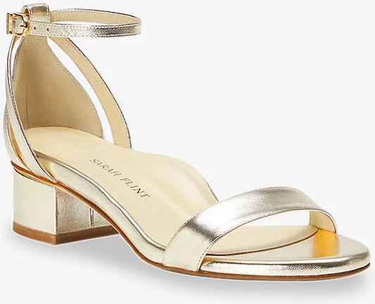 Sarah Flint Perfect Block Sandal 30 - Gold Nappa - Image 6