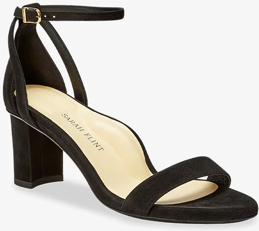 Sarah Flint Perfect Block Sandal 60 - Black Suede - Image 6