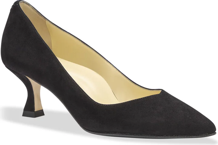 Sarah Flint Perfect Kitten Pump 50 - Black Suede - Image 3