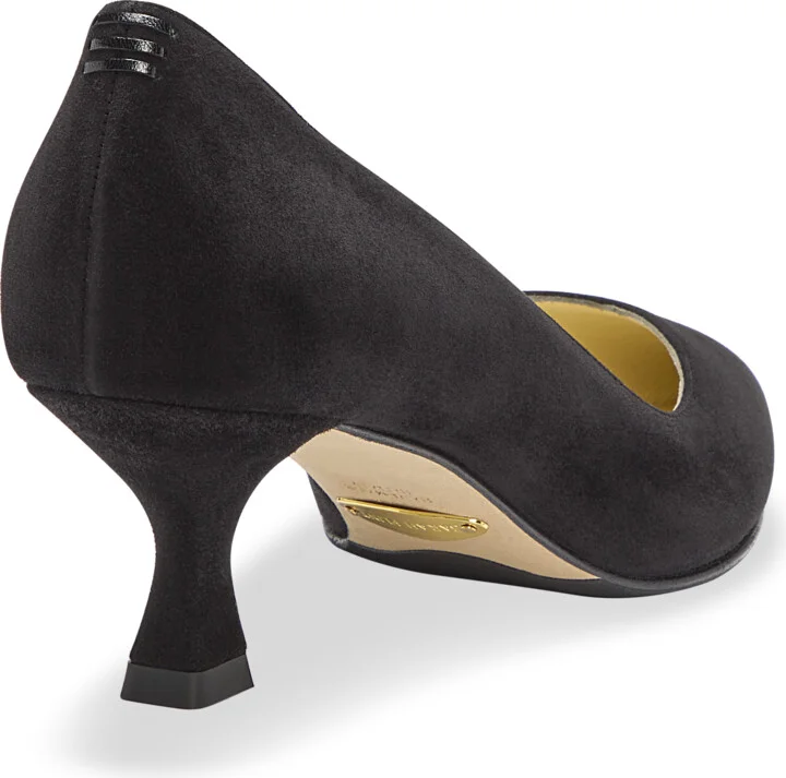 Sarah Flint Perfect Kitten Pump 50 - Black Suede - Image 4
