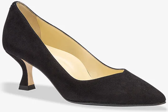 Sarah Flint Perfect Kitten Pump 50 - Black Suede - Image 6