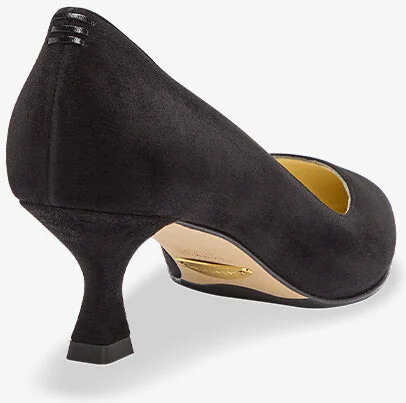 Sarah Flint Perfect Kitten Pump 50 - Black Suede - Image 7