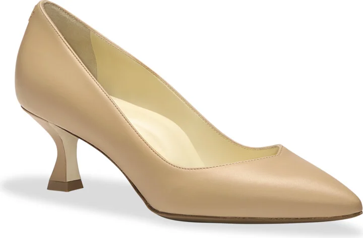 Sarah Flint Perfect Kitten Pump 50 - Sand Calf - Image 3