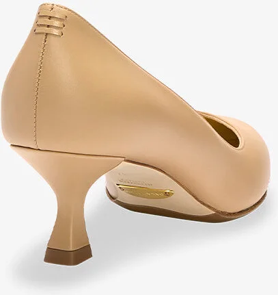 Sarah Flint Perfect Kitten Pump 50 - Sand Calf - Image 8
