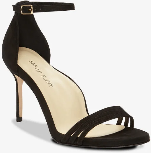 Sarah Flint Perfect Sandal 85 - Black Suede - Image 6